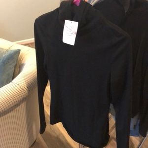 Black cotton turtleneck